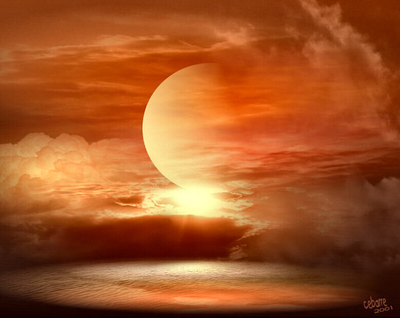 Sun over Water — Orange