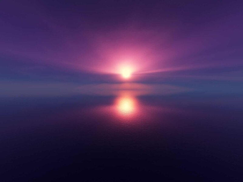 Sun over Water — Purple, Serene