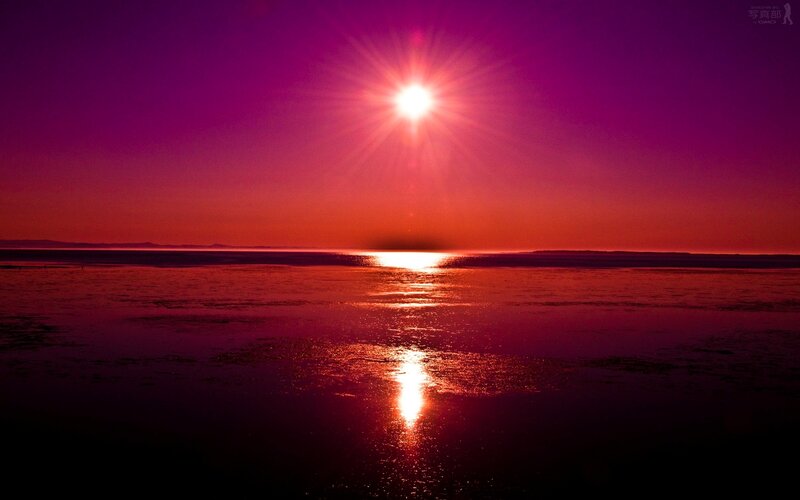 Sun over Water — Purple