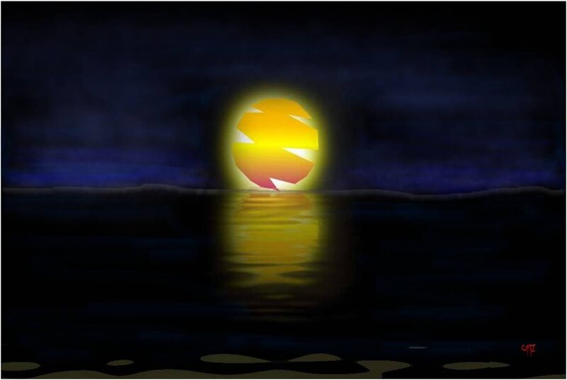 Sun over Water — Yellow