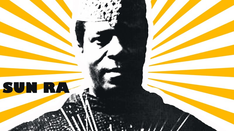 Sun Ra portrait with rays