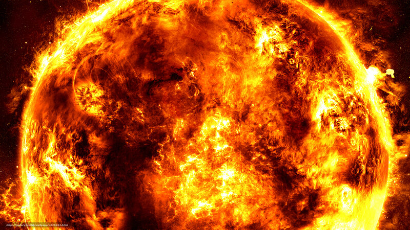 Sun's fiery surface