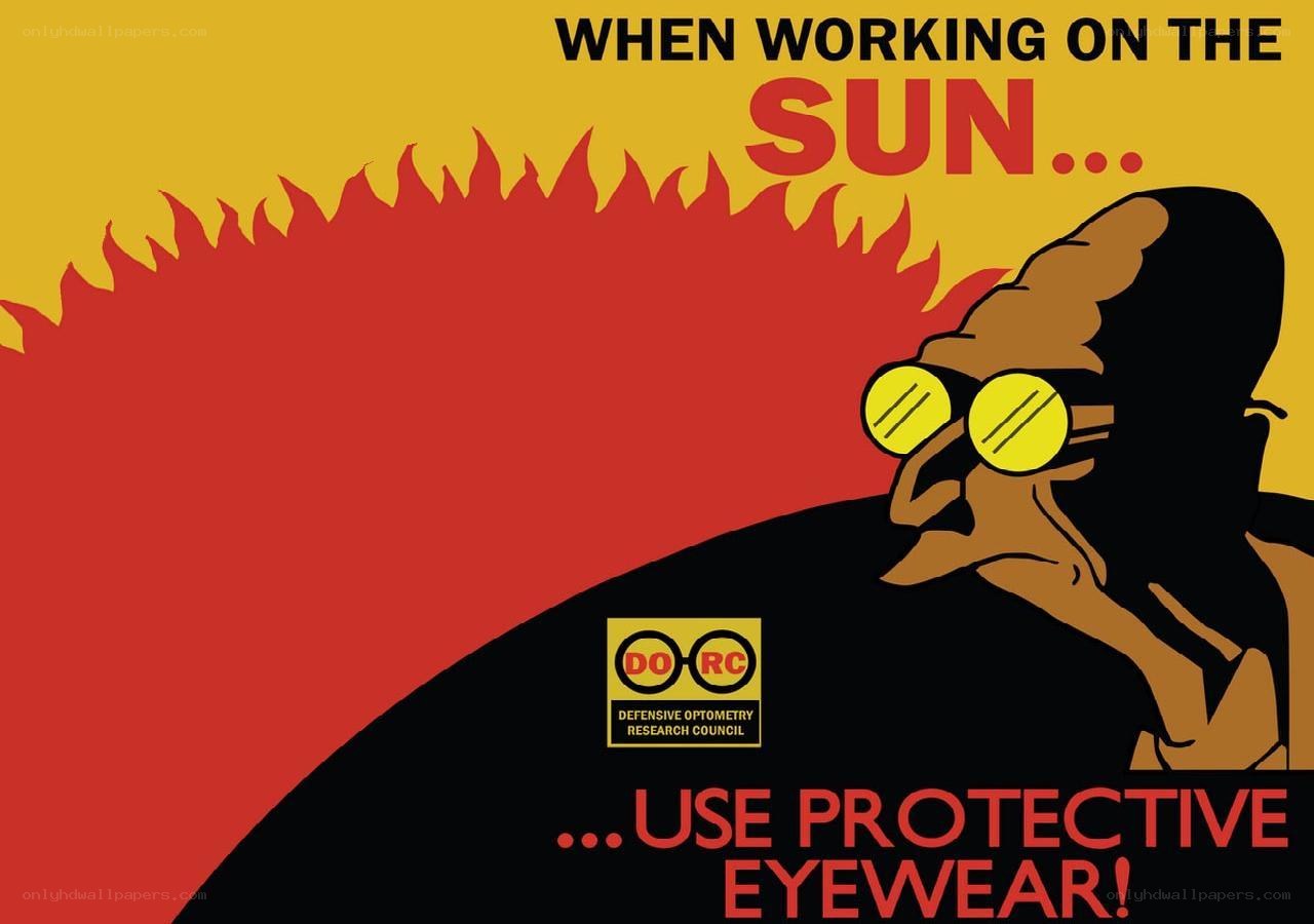 Sun safety eyewear poster