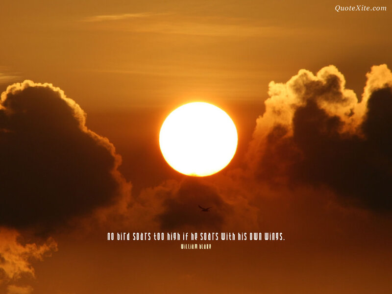 Sun Setting Behind Clouds — Orange, Dramatic, Sunset, Photograph, Bird