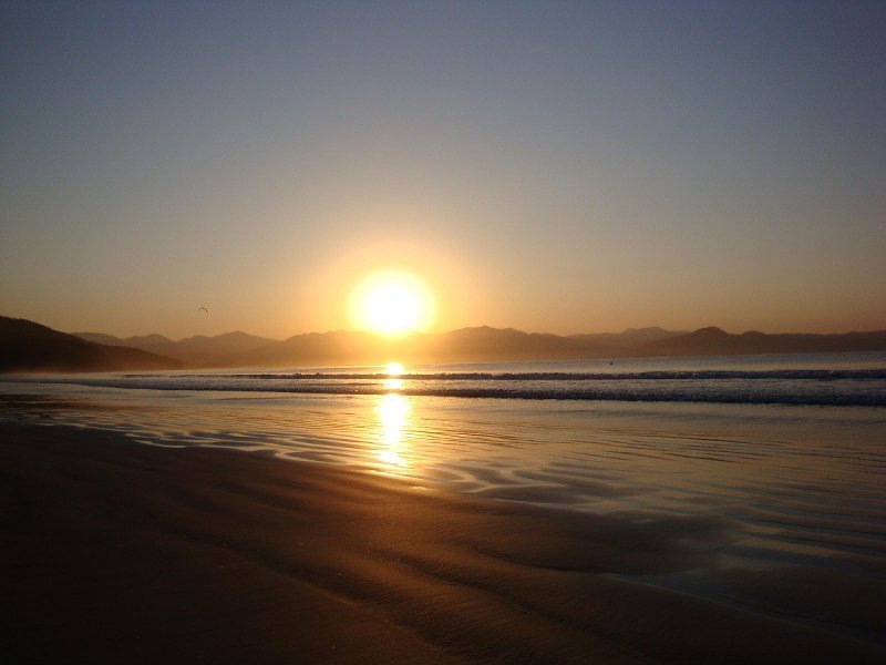 Sun Setting over Beach