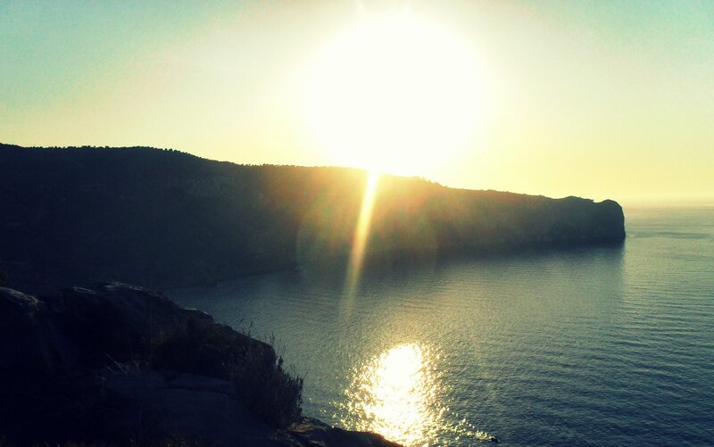 Sun Setting over Cliffs