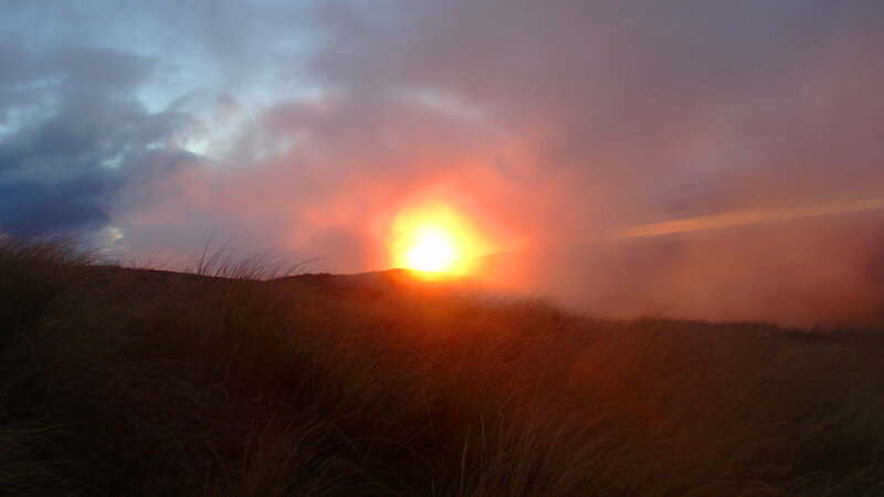 Sun Setting over Dunes