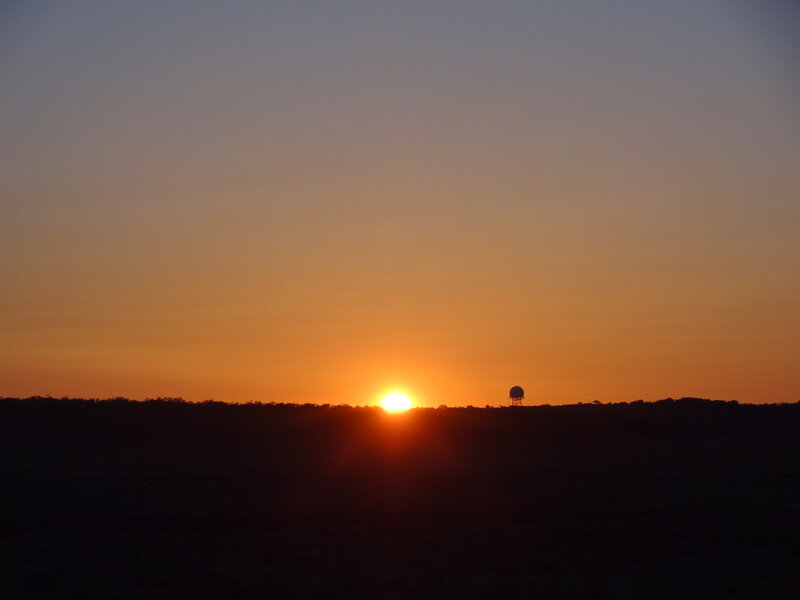 Sun Setting over Horizon — Orange, Serene, Sunset, Photograph, Silhouette