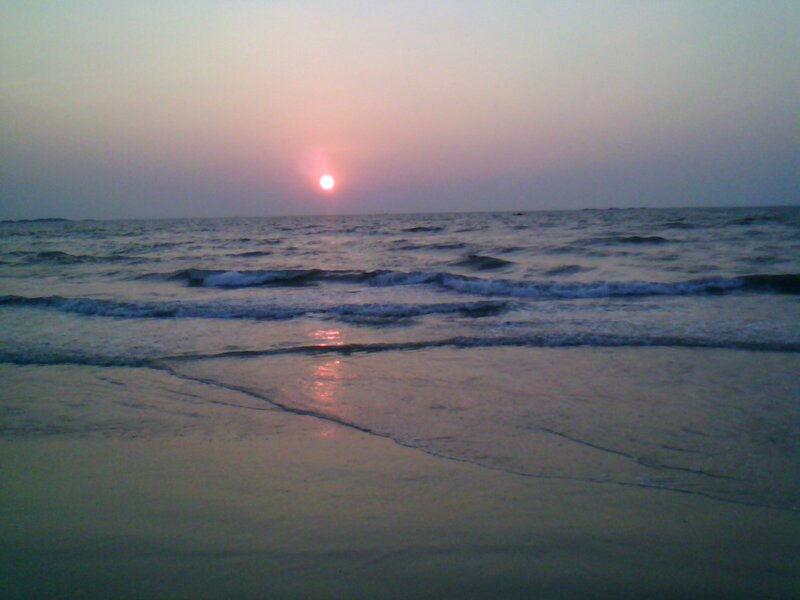 Sun Setting over Ocean — Purple, Serene, Sunset