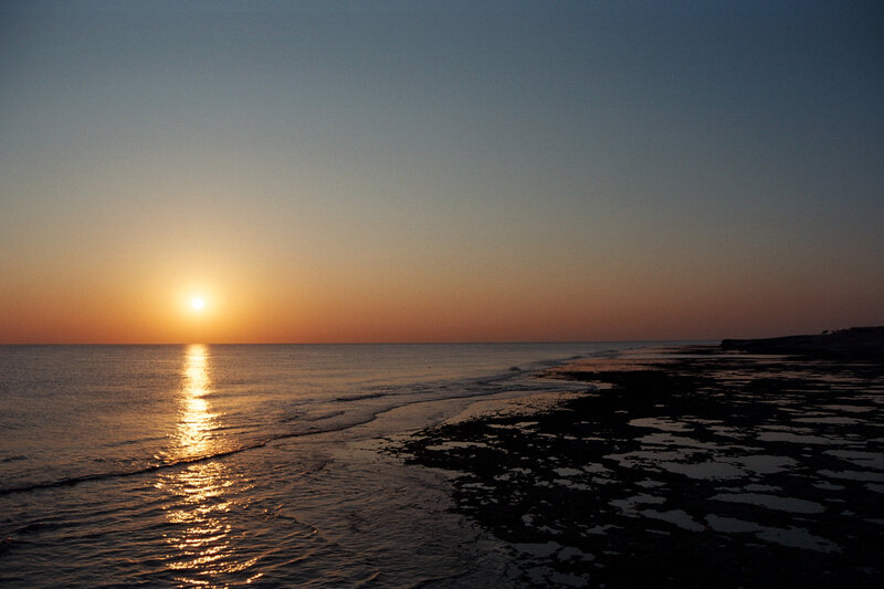 Sun Setting over Ocean — Serene, Beach
