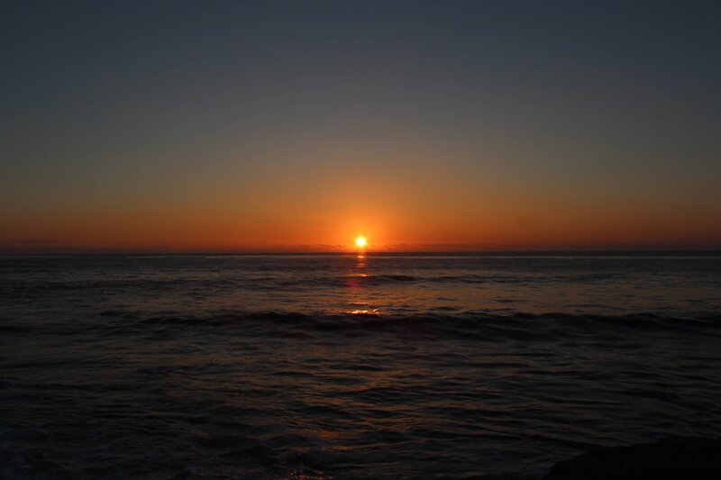 Sun Setting over Ocean — Serene, Sky