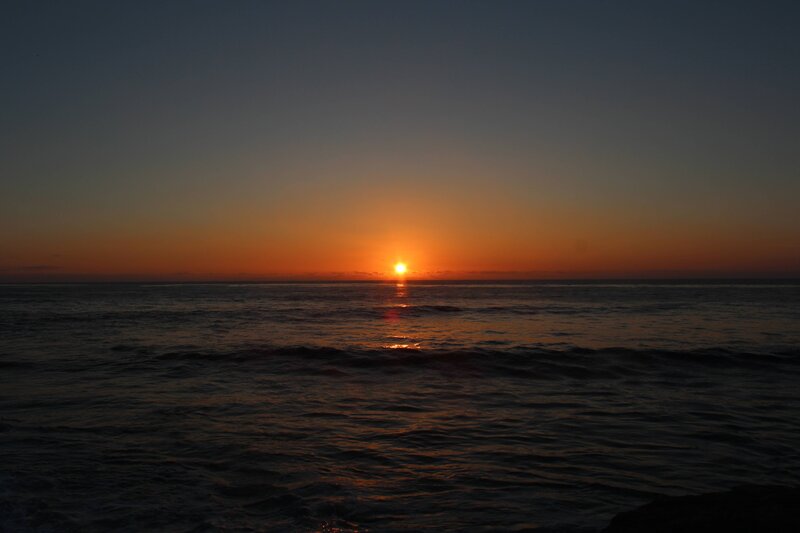 Sun Setting over Ocean — Sky, Blue