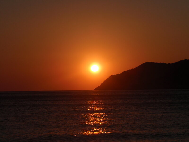 Sun Setting over Sea