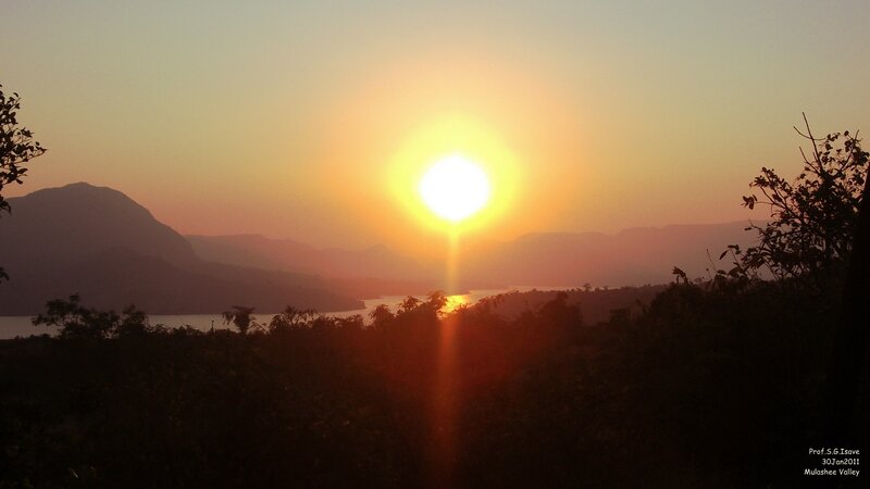 Sun Setting over Valley