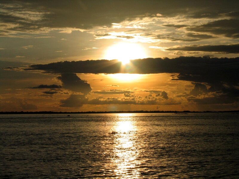 Sun Setting over Water — Gold
