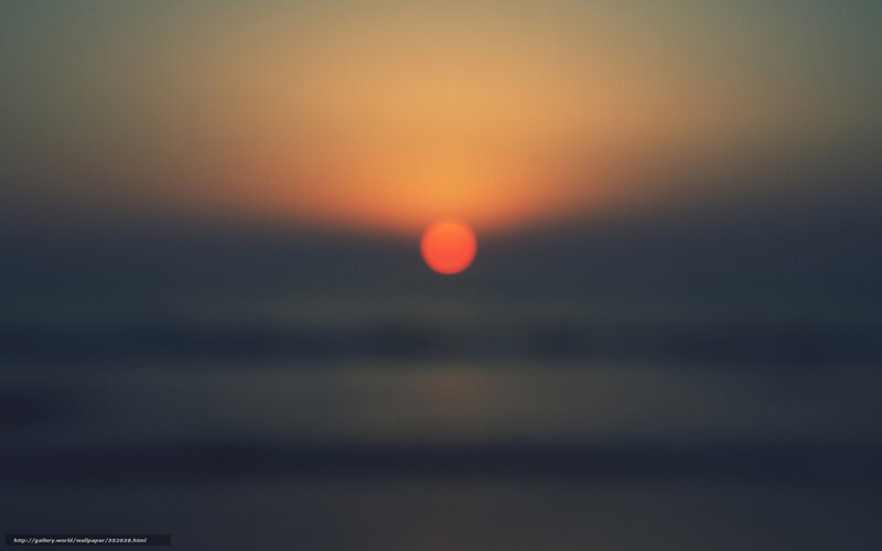 Sun Setting over Water — Orange, Calm