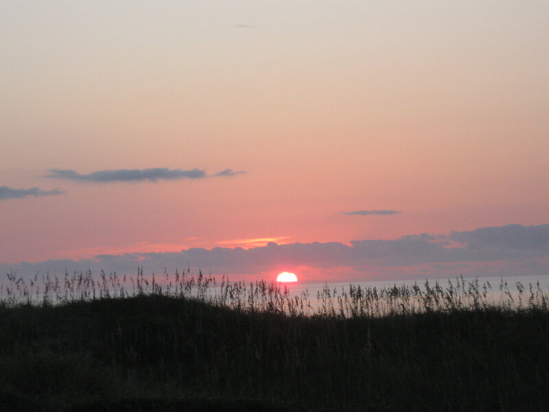 Sun Setting over Water — Pink, Serene