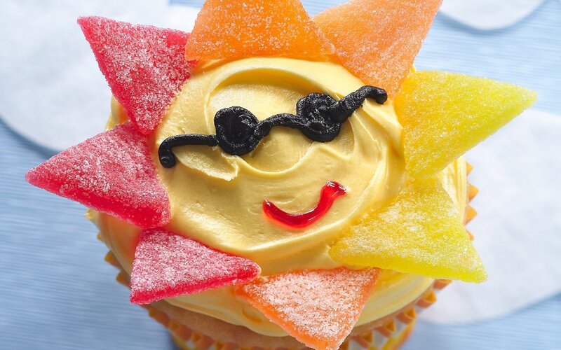 Sun-shaped Cupcake