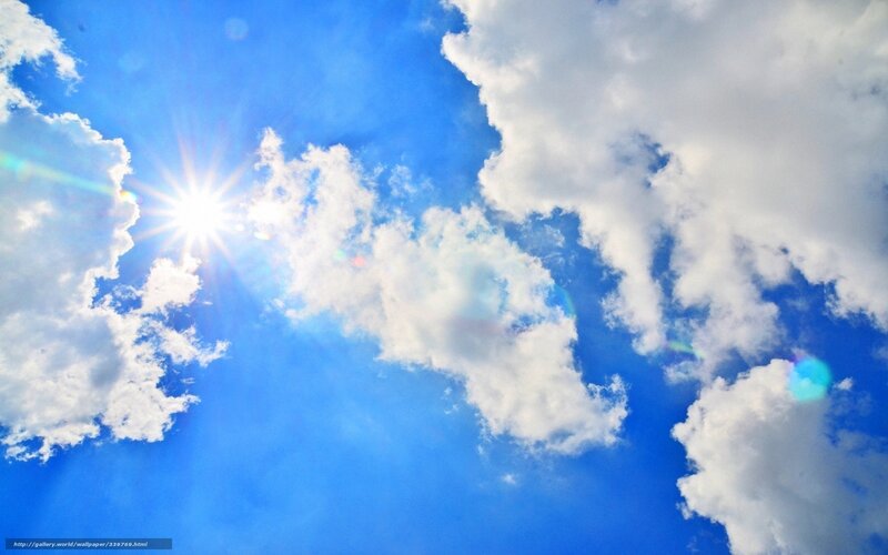 Sun shining through clouds