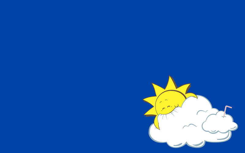 Sun sleeping on a cloud