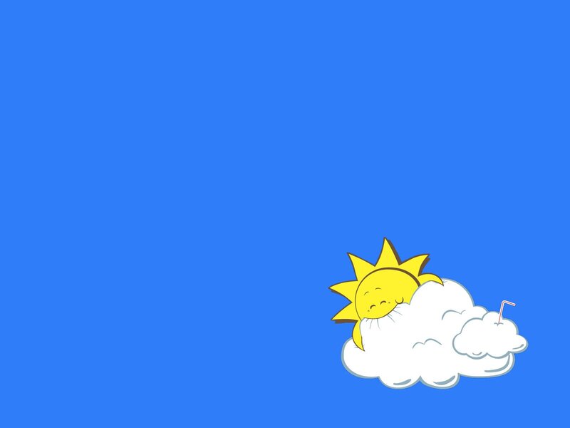 sun sleeping on cloud