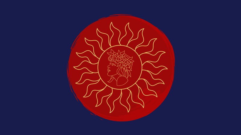 Sun Symbol with Face
