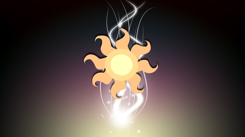 sun symbol with light effects