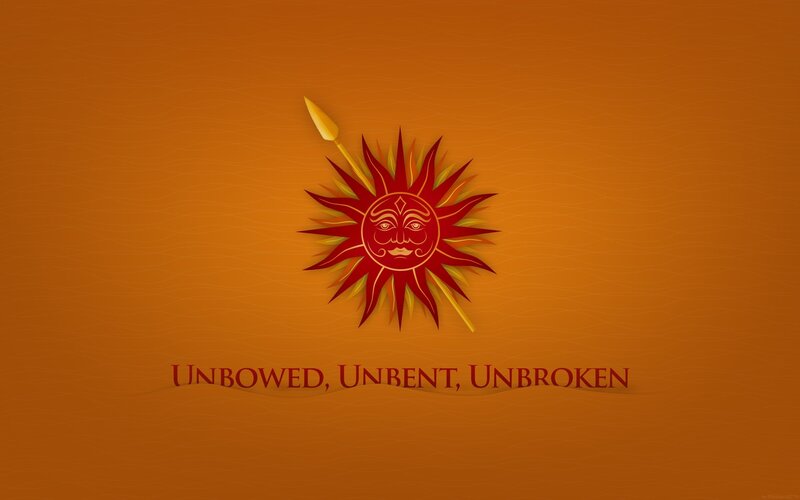 Sun Symbol with Spear — Orange