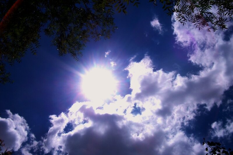 Sun Through Clouds — Blue