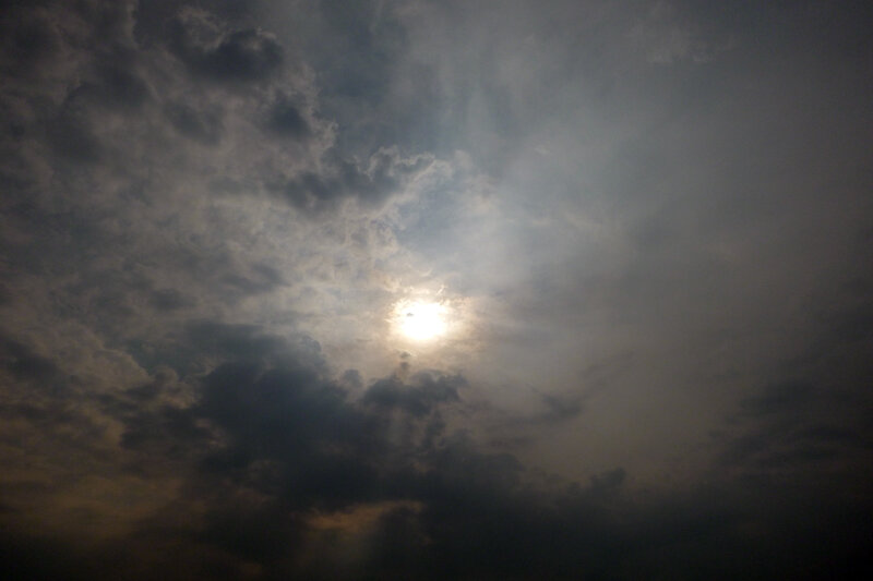 Sun Through Clouds — Gray, Dramatic, Night