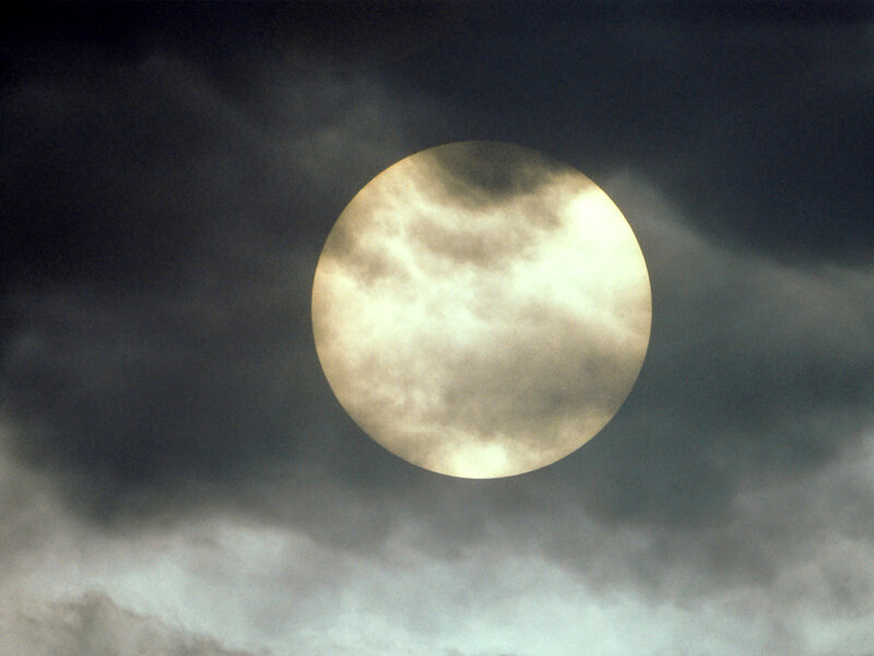 Sun Through Clouds — Gray, Dramatic, Photograph