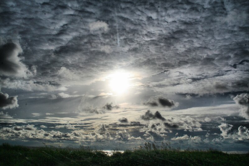 Sun Through Clouds — Gray, Dramatic, Sunset, Photograph, Sky