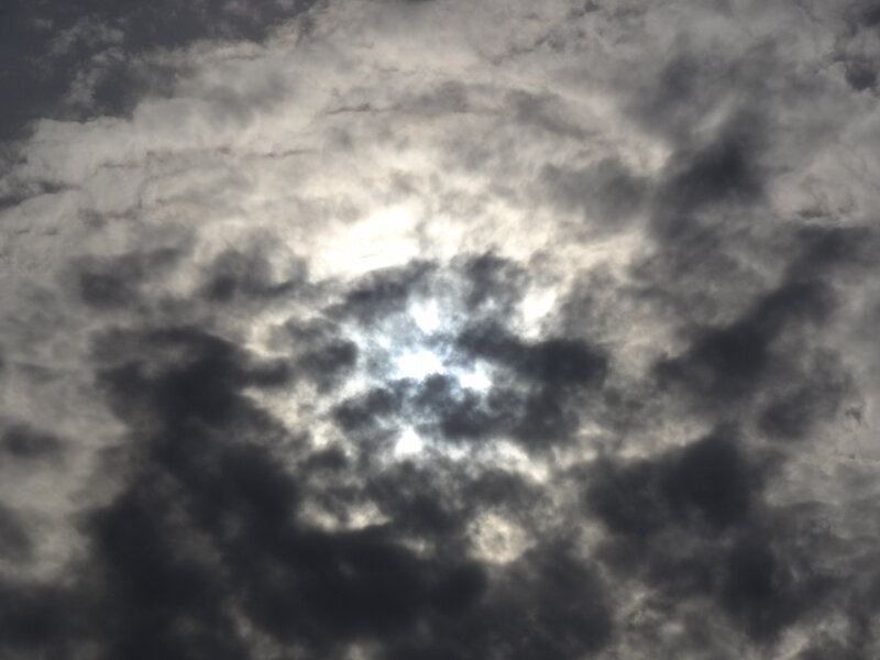 Sun Through Clouds — Gray, Dramatic