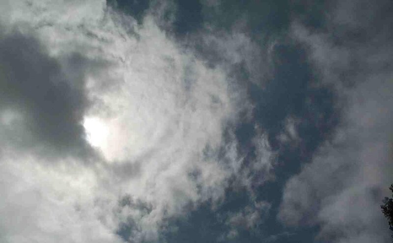 Sun Through Clouds — Gray, Overcast, Photograph