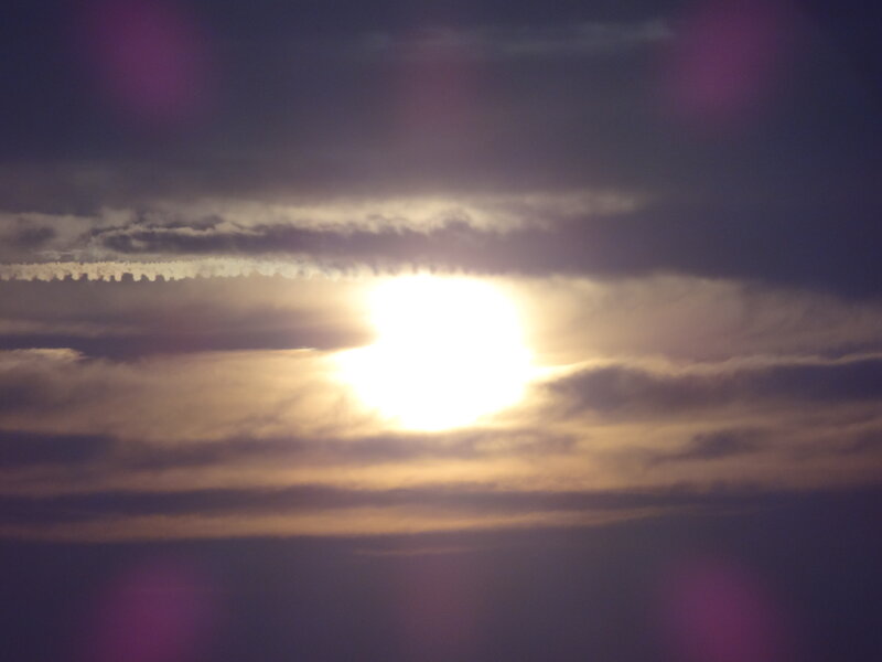 Sun Through Clouds — Purple