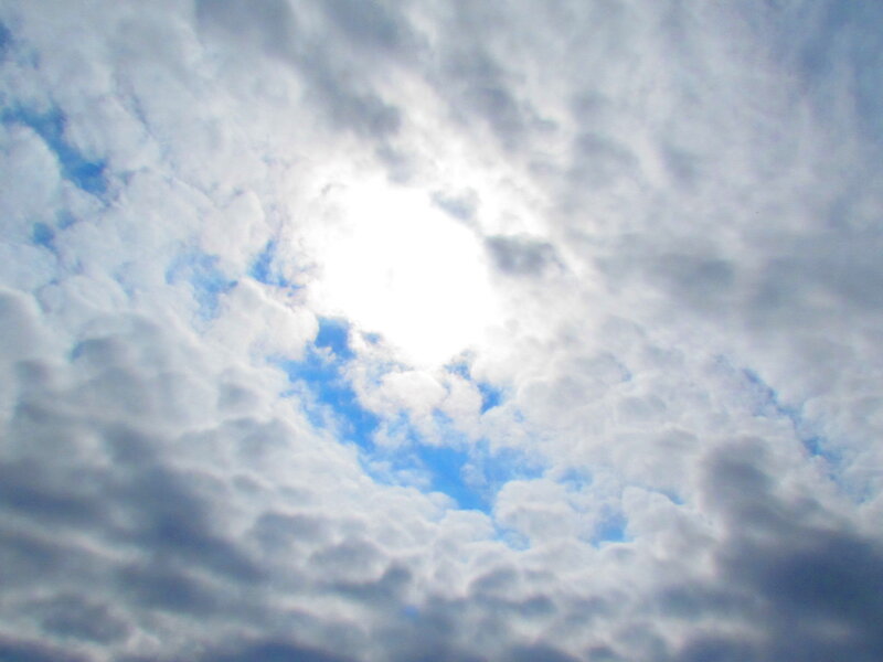 Sun Through Clouds — White