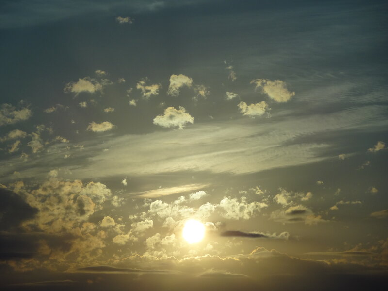 Sun Through Clouds — Yellow, Dramatic
