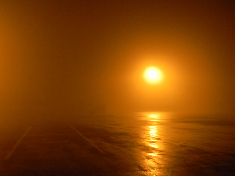 Sun Through Fog — Orange