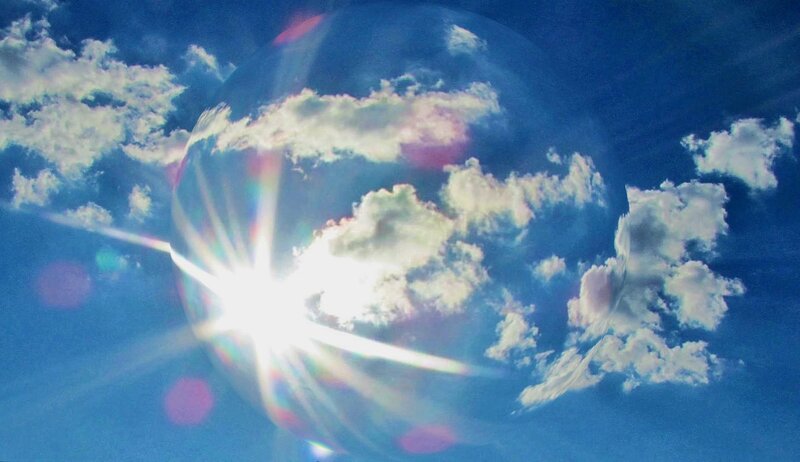 Sun Through Glass Sphere