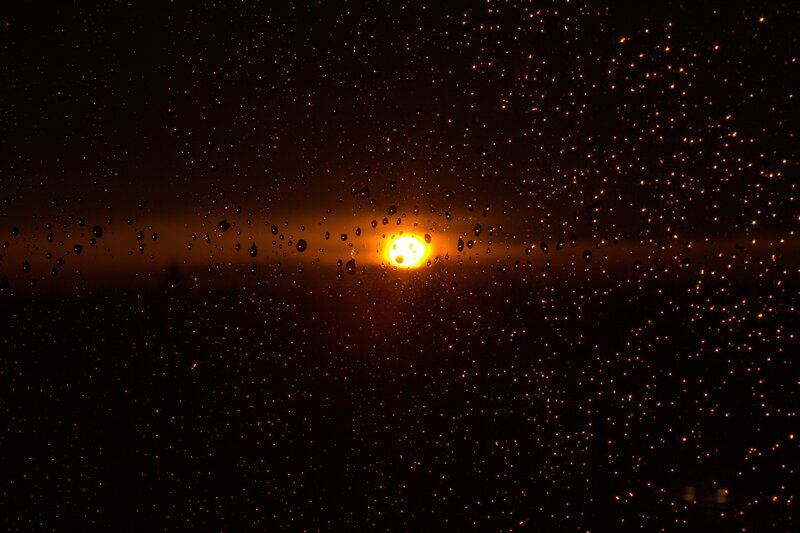 Sun Through Raindrops