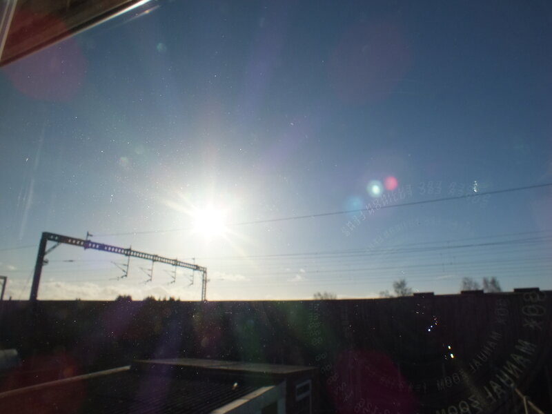 Sun Through Train Window