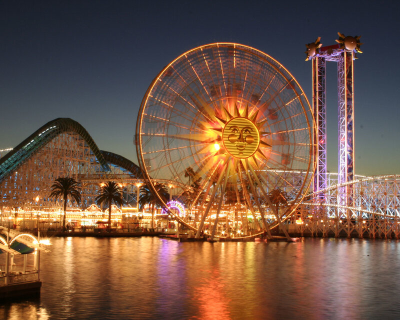 Sun Wheel at Night — Orange