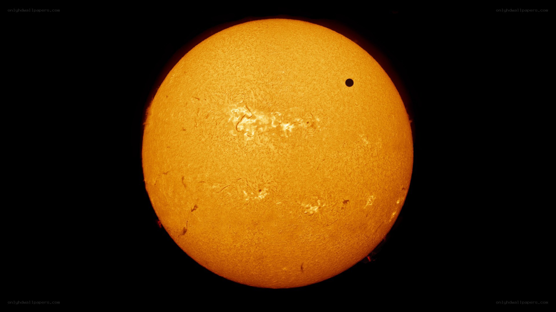 Sun with a planet transit
