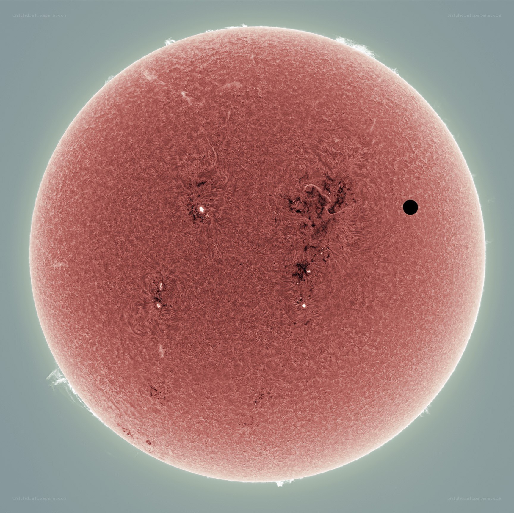 Sun with a planet transit