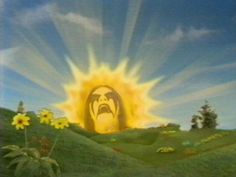 Sun with Face in Sky