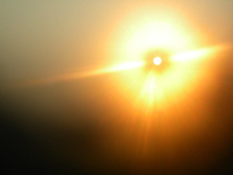 Sun with lens flare