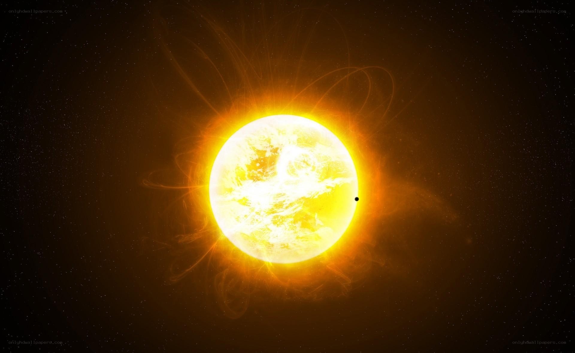 Sun with orbiting planet