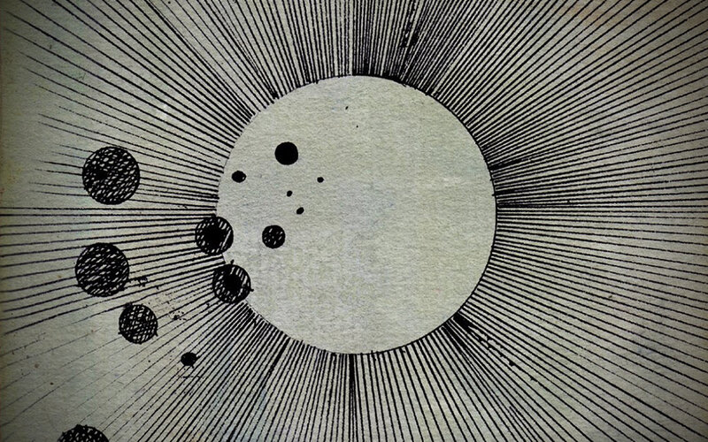 Sun with orbiting planets