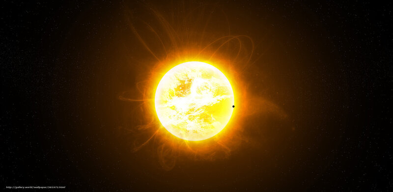 Sun with planet transit