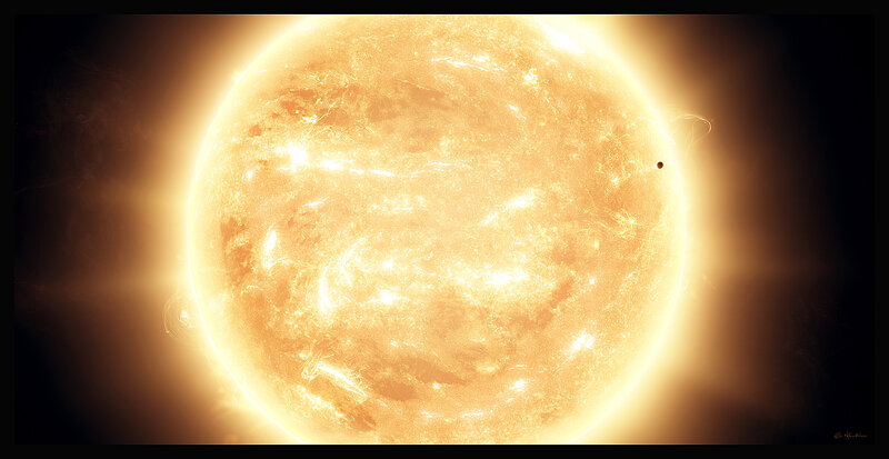 Sun with Planet Transit — Yellow